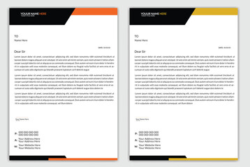 Clean corporate letterhead template design, Modern letterheads design template, Professional company letterheads layout for business and project.