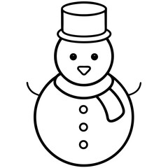Snowman Line Art