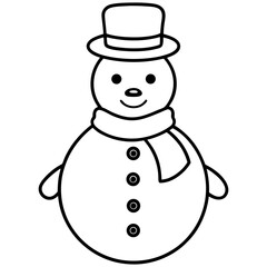 Snowman Line Art