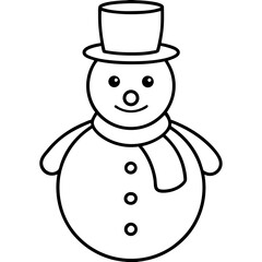 Snowman Line Art