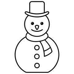 Snowman Line Art