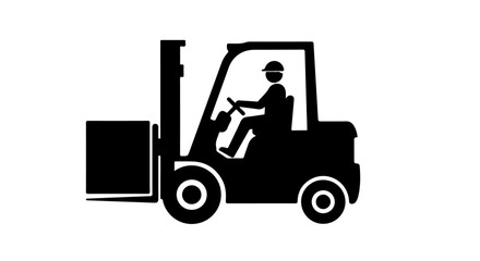 Forklift Operations: Lifting, Transporting, and Stacking Icons. This collection effectively represents logistics, warehousing, material handling, and industrial operations.