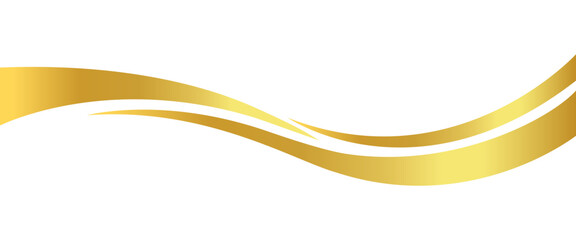 gold wave curve, golden wave corner shape for element, stripes ribbon golden graphic, striped gold