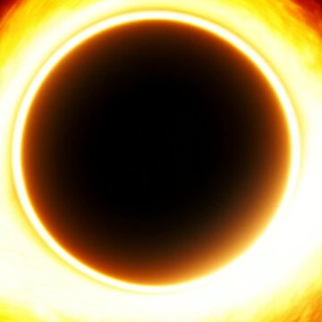 Black hole with lens warping, fast rotating light