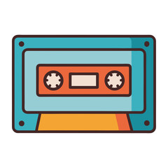 Naklejka premium retro-cassette-tape-icon---vector-illustration-cl