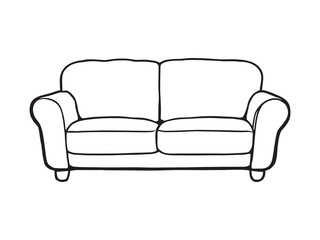 Cozy Living Room Sofa Simple Illustration