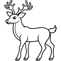 Reindeer Outline