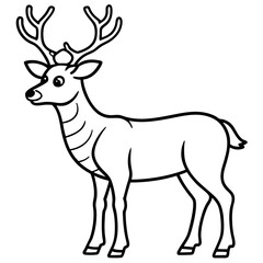 Fototapeta premium Reindeer Outline