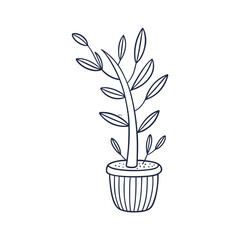 "Minimalist Line Art of Potted Succulents and Cacti – Hand-Drawn Botanical Vector for Modern Decor and Design"

