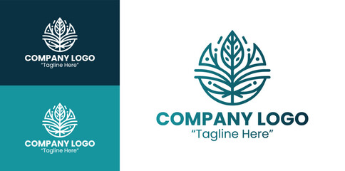 Modern Corporate Logo Design for Business and Branding Identity in Teal Gradient