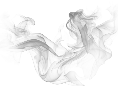 Abstract smoke flowing in smooth curves on a white background with artistic swirls and light motion