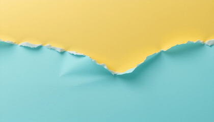 Torn Yellow and Blue Paper Background – Creative Abstract Texture

