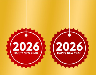 Happy new year 2026 background design for greeting card banner poster number 2026