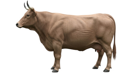 Isolated Beige Cow