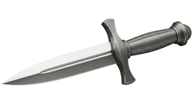 Isolated dagger with metal handle