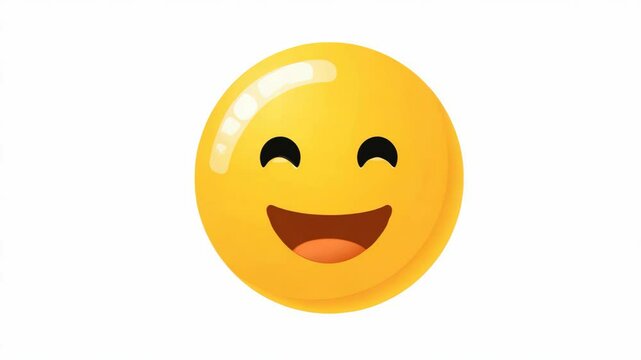 smiling emoji moving bouncing up and down.