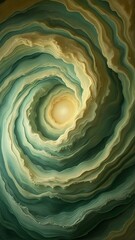 Obraz premium An abstract cosmic stormscape with swirling cloud-like textures in blue, beige, cream, and golden brown, dreamlike style.