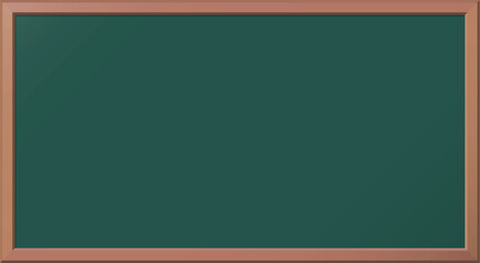 Realistic flat blackboard vector with wood frame – scalable and editable chalkboard background for content presentation or UI mockup design
