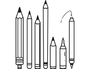 Hand Drawn Pencil Sketch Line Art