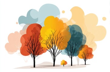 autumn tree vector