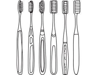 Hand Drawn Toothbrush Sketch Vector Image