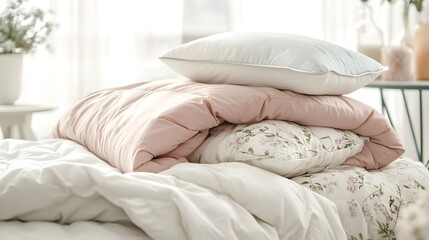 Cozy bedding arrangement with soft pillows and duvet for a restful night sleep and bedroom decor ideas