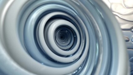 Spiral staircase design with blue swirling patterns and abstract motion 4k slow motion animation video - Powered by Adobe