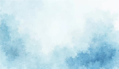 Soft blue watercolor sky with light clouds and airy abstract texture