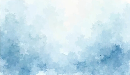 Soft blue watercolor sky with light clouds and airy abstract texture