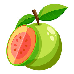 Guava  white background