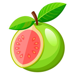 Guava  white background