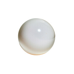 Soft White Marble Sphere with Polished Surface and Subtle Shine Isolated on Black Background Exuding Elegance and Tranquility transparent background