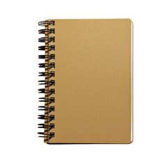 Gold Spiral Notebook with Blank Pages Ideal for Writing, Drawing, Note-Taking, Journaling and Creative Projects transparent background