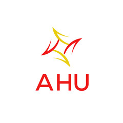 AHU Logo design vector template