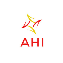 AHI Logo design vector template
