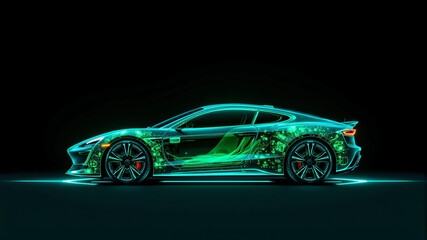 Innovative Electric Sports Car with Futuristic Design