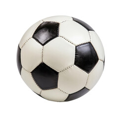 Classic black and white soccer ball isolated on a white background perfect for sports and recreational activities transparent background