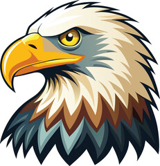 Fototapeta premium American Bald Eagle Head Mascot Logo Vector Art