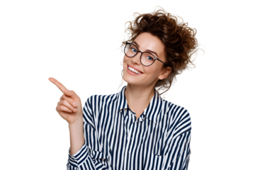 Happy Uruguayan girl over isolated backdrop showing great idea with finger