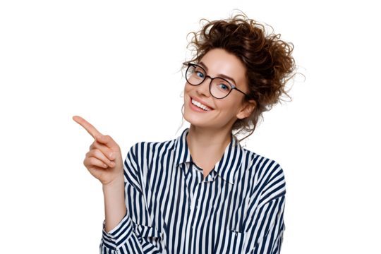 Happy Uruguayan girl over isolated backdrop showing great idea with finger