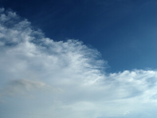 blue sky and coulds like sea wave clear weather