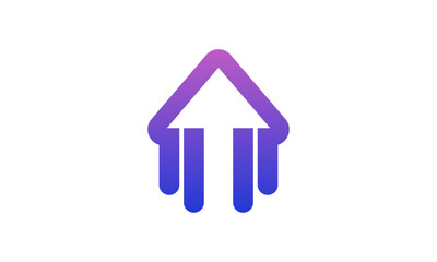 Abstract Up Gradient Arrow Logo Design – Vibrant and Modern Arrow Pointing Upward Representing Progress, Innovation, and Business Growth