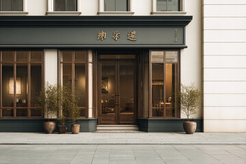 Vintage wooden shop facade