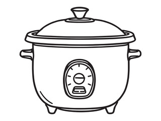 Minimalist Rice Cooker Vector Illustration