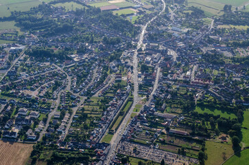 vue aérienne de Poix-en-Picardie en France