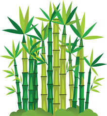 green bamboo plant farm logo vector illustration