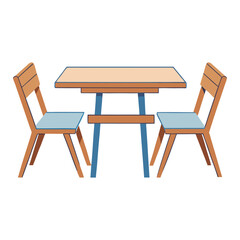Flat outdoor dining icon vector illustration design