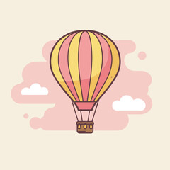 Obraz premium Hot air balloon floating in sky