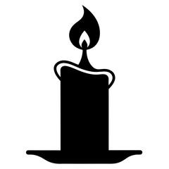 silhouette of a Christmas candle