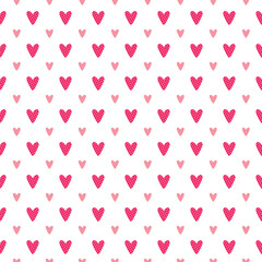 seamless pattern with pink heart